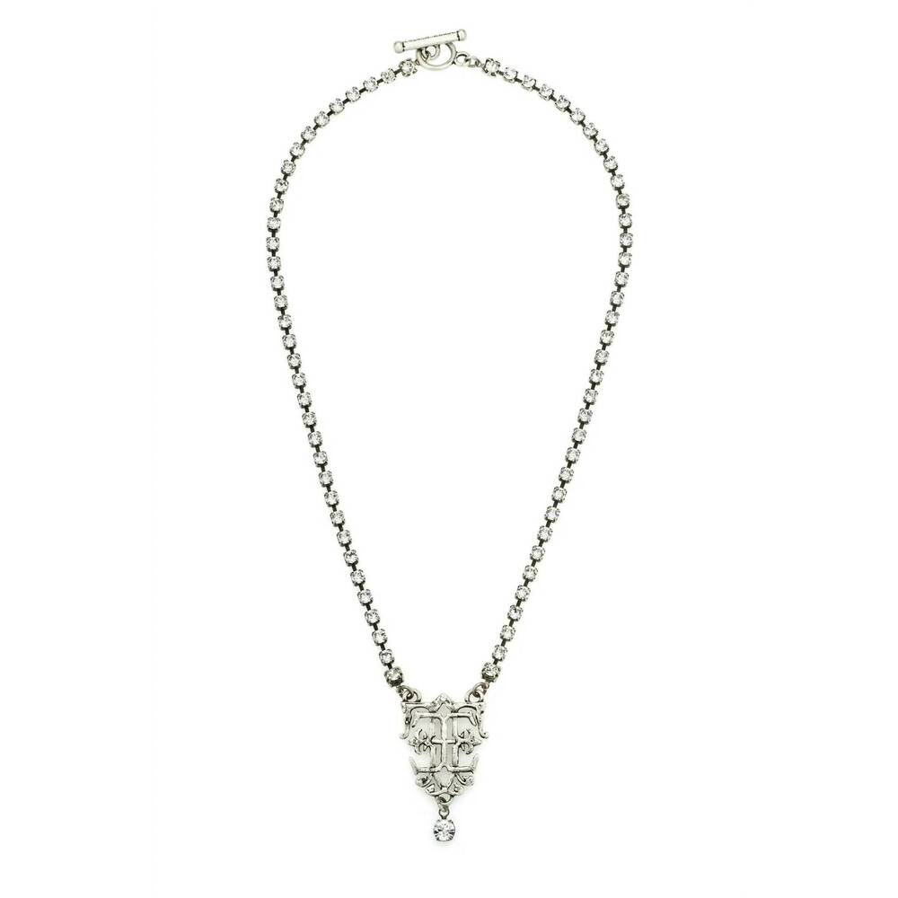 NEW FRENCH KANDE women's gretchen necklace in silver